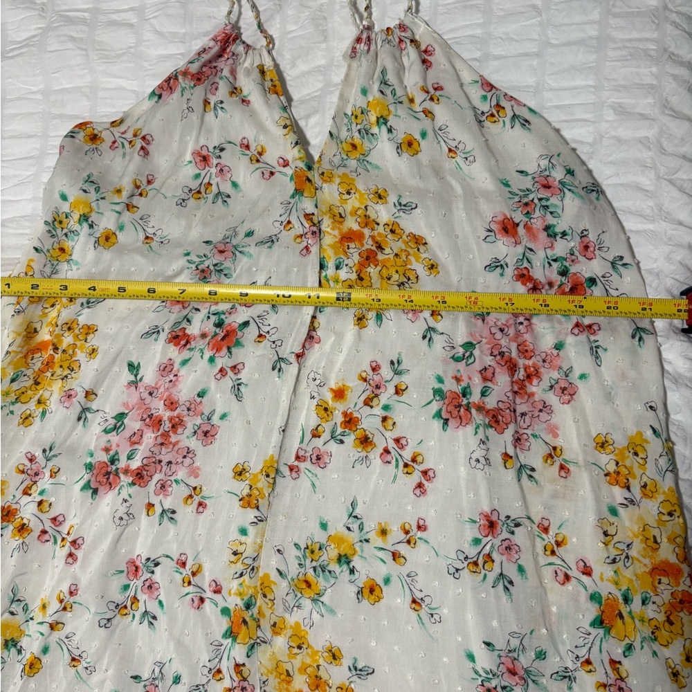 Lovestitch Floral Maxi Halter Dress - White, Yellow, Pink - Picture 4 of 5